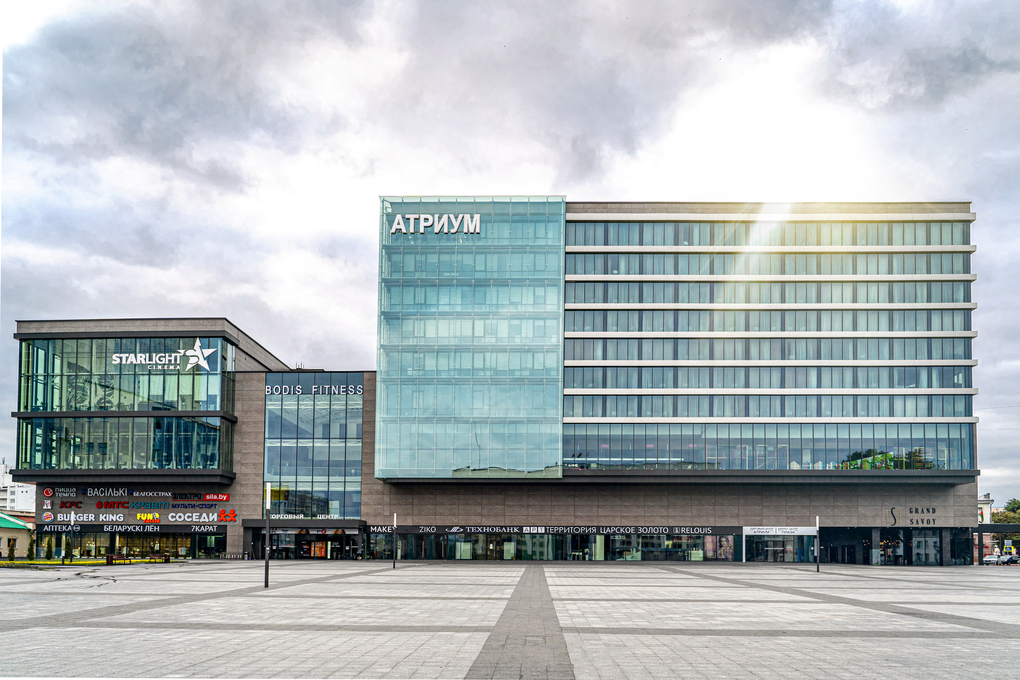 Вид стоечно-ригельной системы остекления